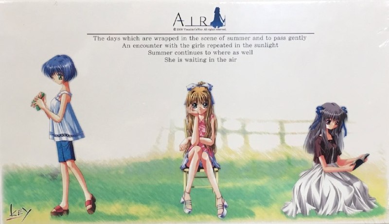 [完结]AIR 青空[key][TXT]内容简介：国崎往人为了听从已故母亲的遗言，四处旅行目的是为了寻找并解救“天空中的女孩”，途中以用法术表演人偶为生